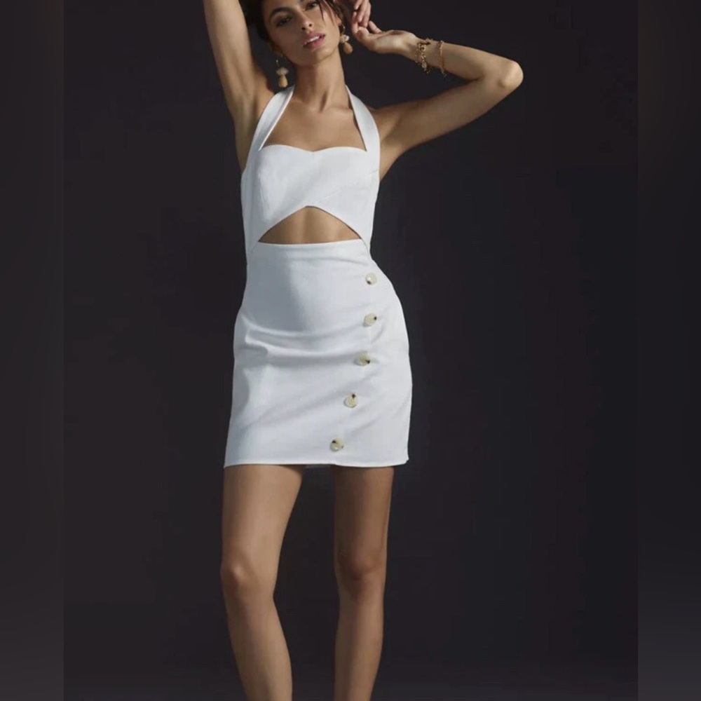 Mare Mare x Anthropologie White Strapless Tube Mini Dress Size XL